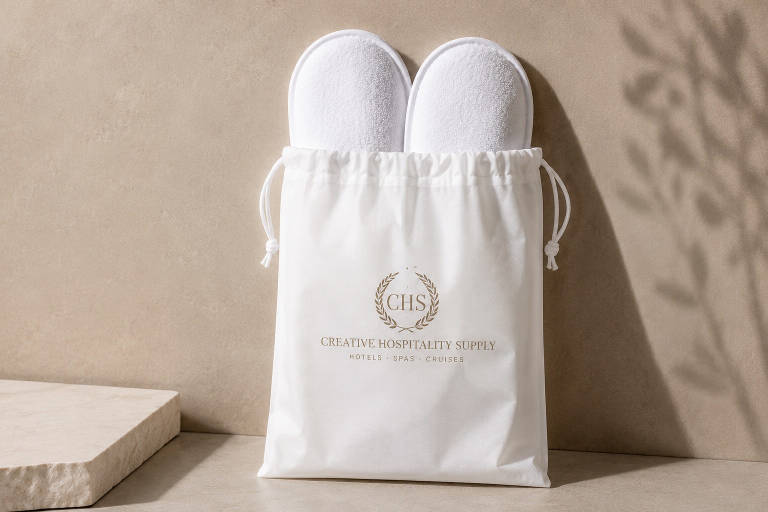 Slipperbeutel mit CHS-Logo, Housekeeping